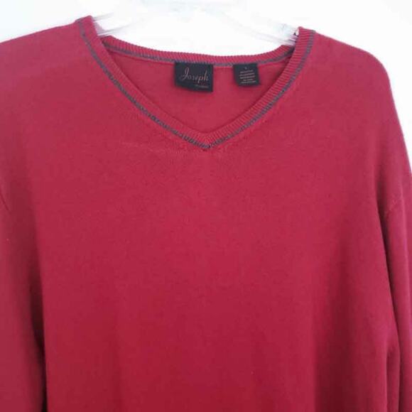 Jos. A. Bank Red Cashmere Blend VNeck Sweater Large Men Excellent Condition - Picture 5 of 5